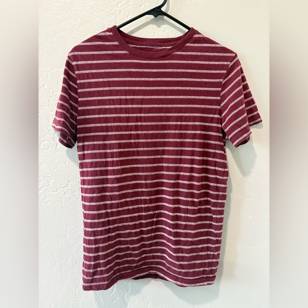 Goodfellow & Co Burgundy Striped T-Shirt
